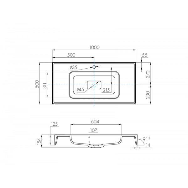 Раковина встраиваемая Aquaton Ричмонд 100x50x14 белый (1.A706.0.3KR.D01.0) Раковина встраиваемая Aquaton Ричмонд 100x50x14 белый (1.A706.0.3KR.D01.0)