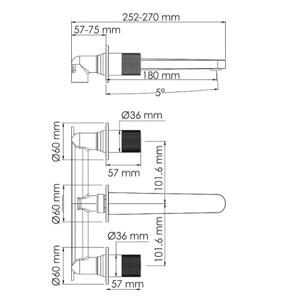 Смеситель для раковины WasserKRAFT Ems золотой (7645)