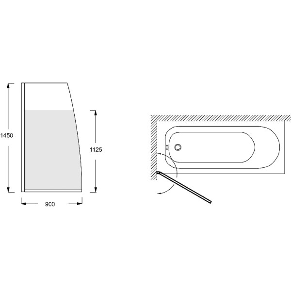 Душевые шторки для ванн Jacob Delafon Serenity 90x145 стекло матовое, профиль черный (E4933-BL) Душевые шторки для ванн Jacob Delafon Serenity 90x145 стекло матовое, профиль черный (E4933-BL)