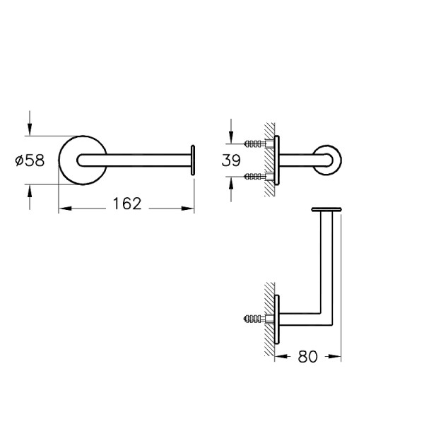 Держатель рулона туалетной бумаги Vitra Origin хром (A44887)