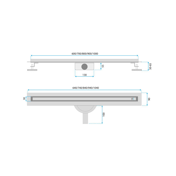 Лоток душевой Rea Neox slim pro 900 copper mat медь матовая (REA-G4808)