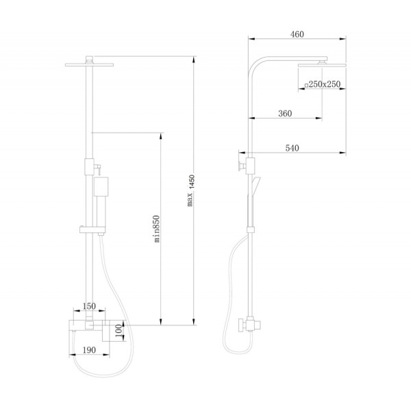 Душевая система Abber Daheim  сатин (AF8220SPL)