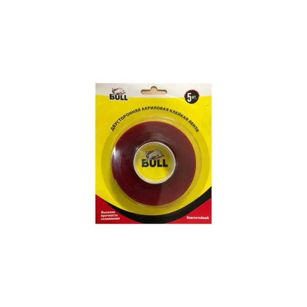 Скотч акриловый двухсторонний Bull 20 мм х 5 м (BAT2005)