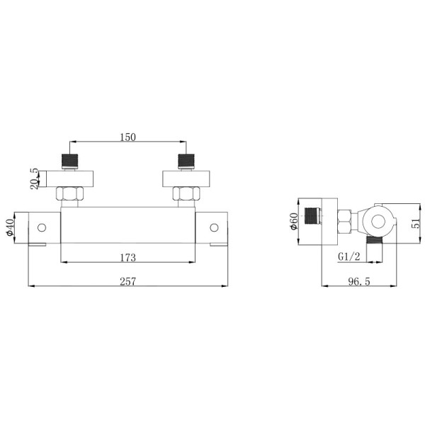 Смеситель для душа Melodia della vita Rock хром (MDV32005)
