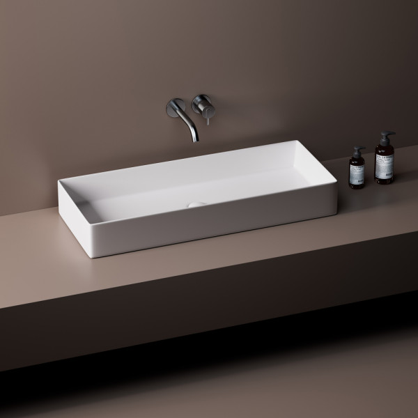 Раковина накладная Abber Rechteck 80x36x13 белая (AC2219)