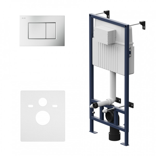 Инсталляция для подвесного унитаза AM.PM с клавишей ProC S хром матовый (I012707.0231)