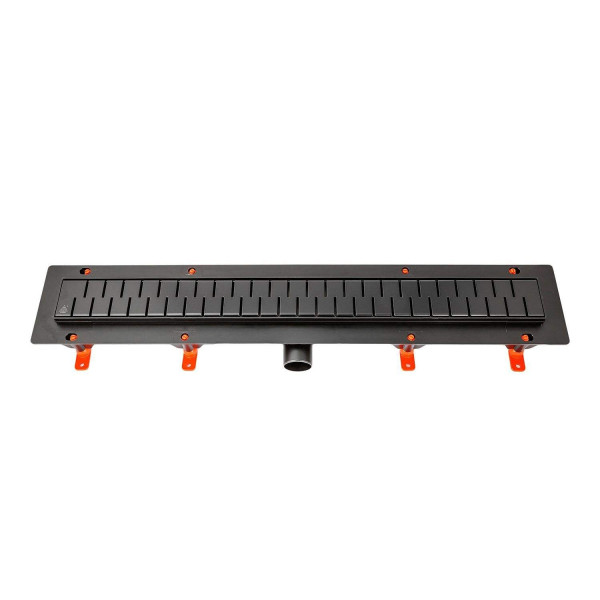 Лоток душевой 1050 мм. MCH Chudej Medium Black Edition (решетка нерж. сталь черная, боковой слив D 50) CH1050/50MC Лоток душевой 1050 мм. MCH Chudej Medium Black Edition (решетка нерж. сталь черная, боковой слив D 50) CH1050/50MC