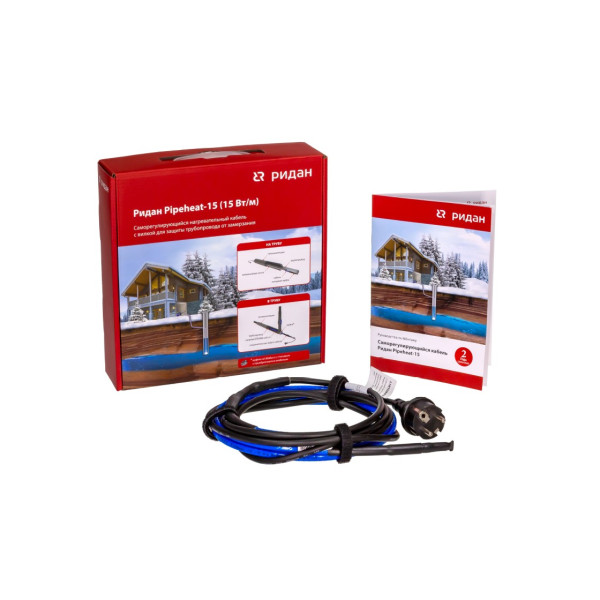 Комплект обогрева труб Ридан Pipeheat-15 (12 м) 180 Вт с вилкой (21RT0805R) Комплект обогрева труб Ридан Pipeheat-15 (12 м) 180 Вт с вилкой (21RT0805R)