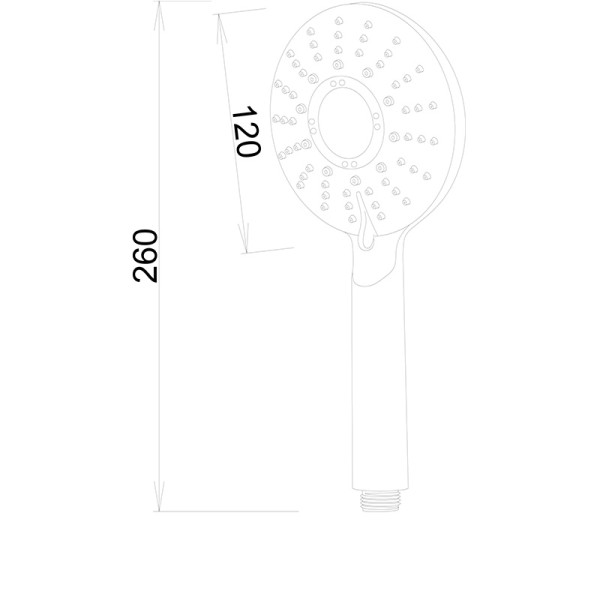 Душевая лейка Melodia Luxe 3 функции d115 хром (MKP26302BL)