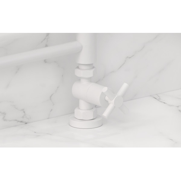 Вентиль прямой Сунержа 1/2"x3/4" НР/НГ крест матовый белый (30-1409-1234)