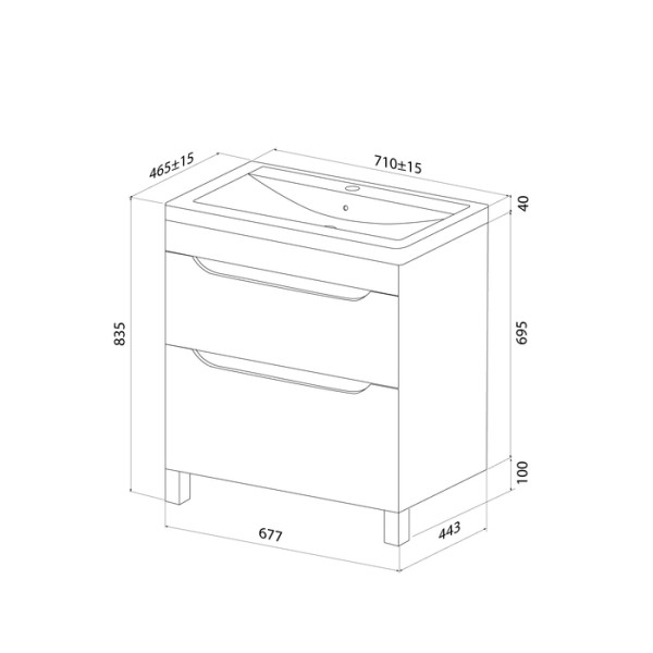 Тумба с умывальником напольная Iddis Ray 70 см белый подходит умыв. 4077000i28 (RAY60WFi95K) Тумба с умывальником напольная Iddis Ray 70 см белый подходит умыв. 4077000i28 (RAY60WFi95K)