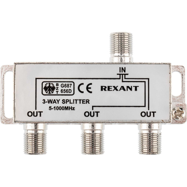 ТВ-делитель Rexant 1-3 (F разъем 5-1000 МГц) (05-6002)