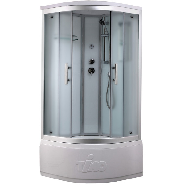 Душевая кабина Timo T-6600 Silver Fabric 100x100x220 стекло матовое, профиль хром (T-6600SF) Душевая кабина Timo T-6600 Silver Fabric 100x100x220 стекло матовое, профиль хром (T-6600SF)