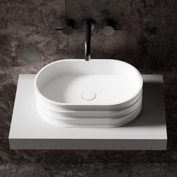 Раковина накладная Abber Stein 560x360 белый матовый (AS2650) Раковина накладная Abber Stein 560x360 белый матовый (AS2650)