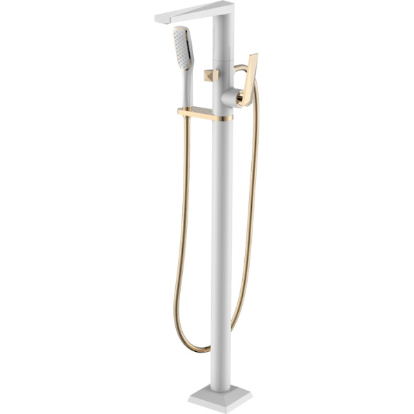 Смеситель напольный Boheme Venturino белый (389-W)