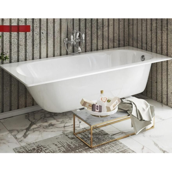 Ванна из искусственного камня Aquanet lotos Stone Slim 170х75 (тонкий бортик) белая (338575)