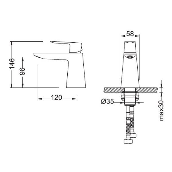 Смеситель для раковины Zeegres Z.MILANO (39003001) Смеситель для раковины Zeegres Z.MILANO (39003001)