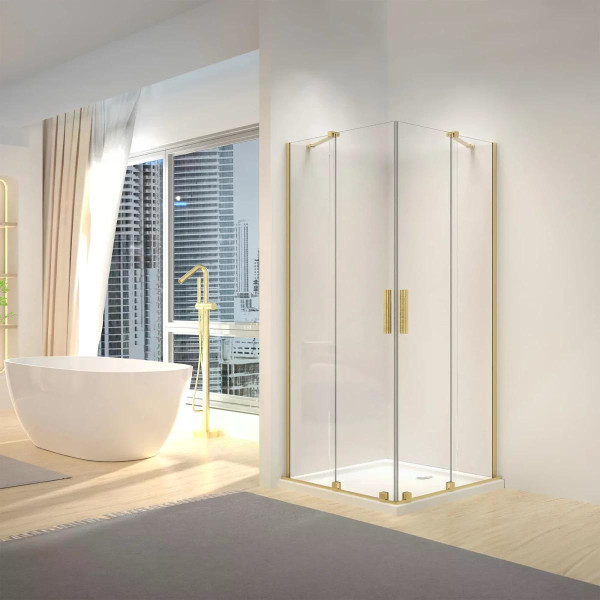 Душевой уголок Rea Montana 100x80x205 gold Mat стекло прозрачное, профиль матовое золото (REA-K6635) Душевой уголок Rea Montana 100x80x205 gold Mat стекло прозрачное, профиль матовое золото (REA-K6635)