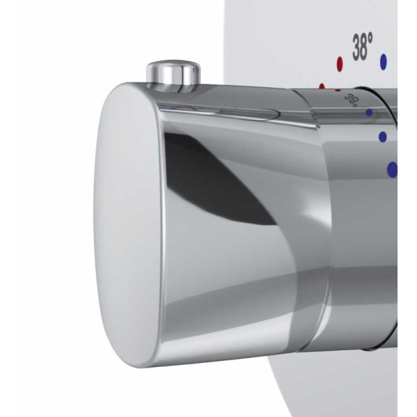 Смеситель термостатический для ванны и душа AM.PM  Spirit V2.1 внешняя панель-переключатель, монтируемый в стену, хром (F71A85500)