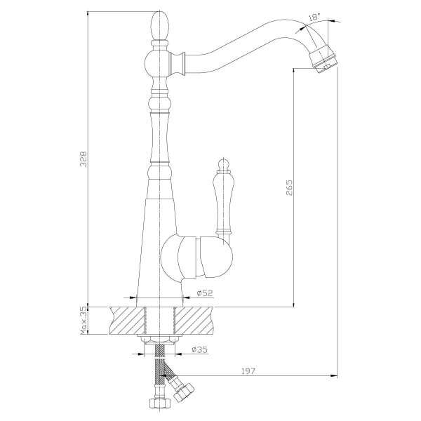 Смеситель для кухни Rossinka Z35-20U (Z35-20U)