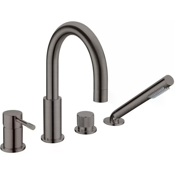 Смеситель на борт ванны Boheme Uno GM (графит) (460-GM)