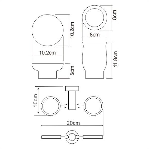 Держатель стакана и мыльницы WasserKraft белый (K-24226)