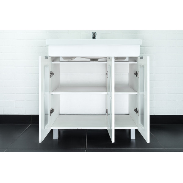 Тумба напольная Миранда 80 Кристалл без ящика Айсберг Домино (DA1803T) Тумба напольная Миранда 80 Кристалл без ящика Айсберг Домино (DA1803T)