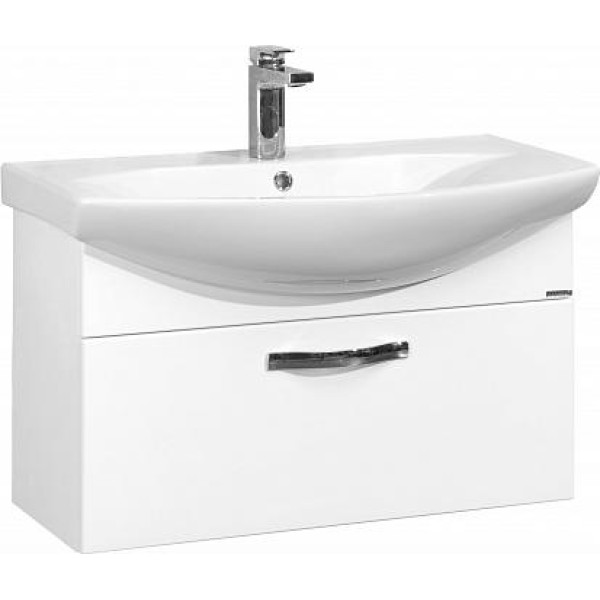 Тумба-умывальник Aquaton подвесная Ария 80/1WH207783 Раковина Смайл-80 (1A1417K0AA010)