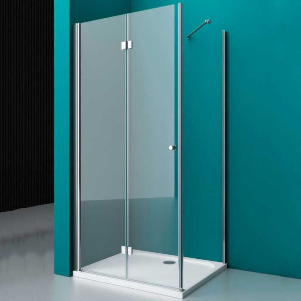 Душевой уголок BelBagno Albano 90x100 стекло прозрачное, профиль хром (ALBANO-ASH-1-90/100-C-Cr)