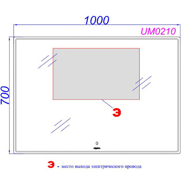 Зеркало Aqwella UM 700x1000x30 (UM0210) Зеркало Aqwella UM 700x1000x30 (UM0210)