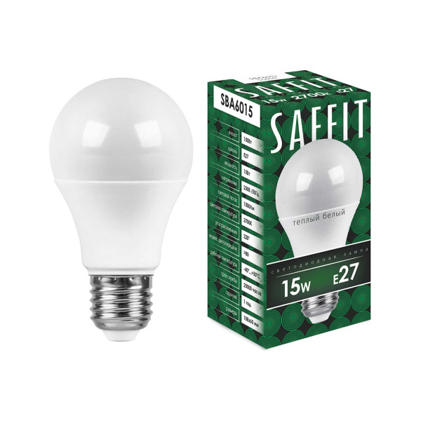 Лампа светодиодная SafFit LED 15вт Е27 белый (SBA6015) Лампа светодиодная SafFit LED 15вт Е27 белый (SBA6015)