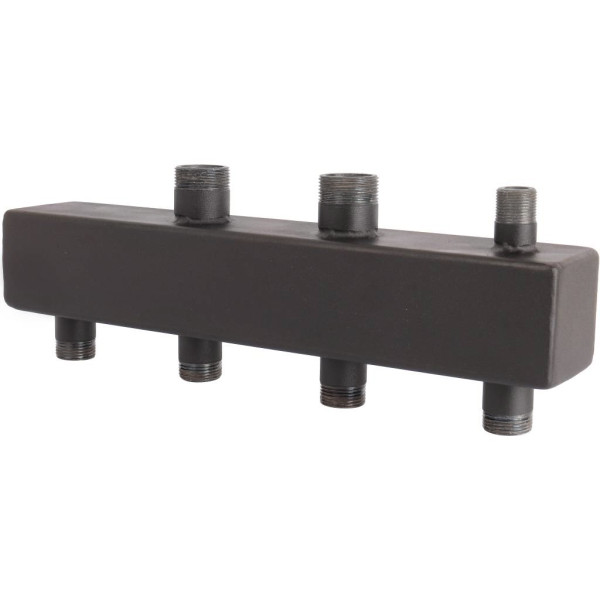 Коллектор распределительный Rommer 1"*1 1/4" на 2 контура (сталь, до 80 кВт) (RDG-0016-004002)