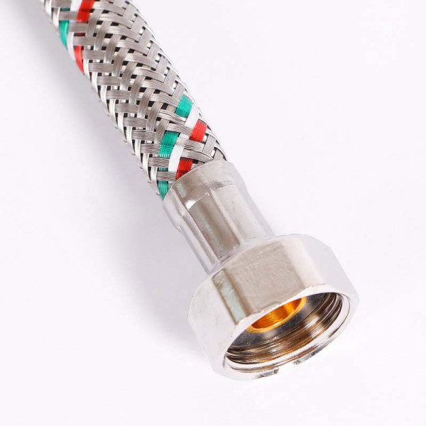 Подводка гибкая Uni-Fitt 800 мм 1/2" НВ DN 8 оплётка из нерж. стали (501S2008) Подводка гибкая Uni-Fitt 800 мм 1/2" НВ DN 8 оплётка из нерж. стали (501S2008)