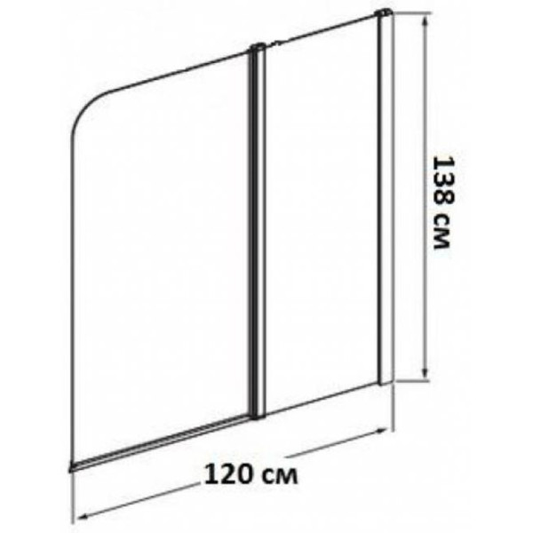 Шторка для ванной 1Marka 138*120 (HX-121) Шторка для ванной 1Marka 138*120 (HX-121)