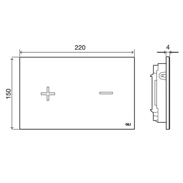 Клавиша смывная Oli Glassy черный (878850)