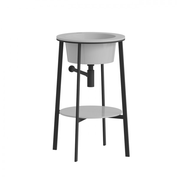 Раковина с консолью Аbber Bequem 50x50x85 белая (AC2130)