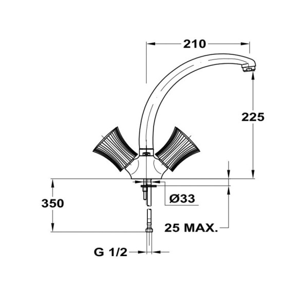 Смеситель для кухни Mofem Metal 112 KR (140-0013-00)