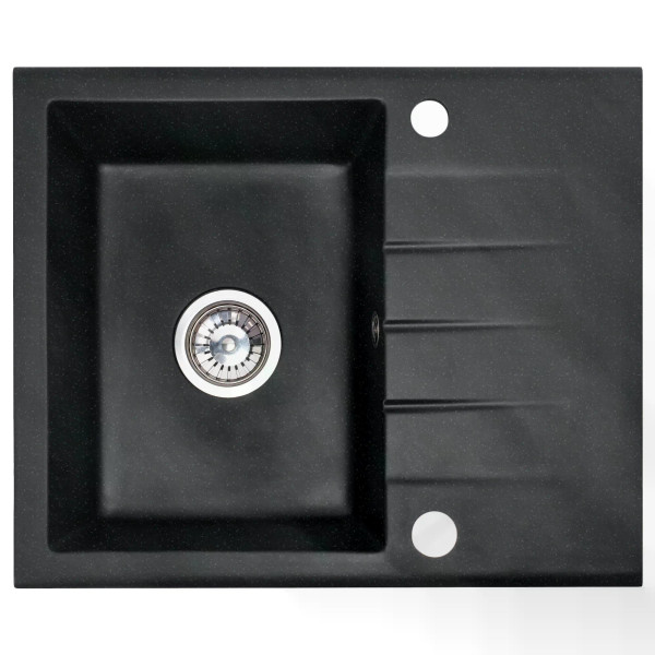 Мойка для кухни Rea north black Nakrapiany гранит 59,5x48,5x18 черная с вкраплением (ZLE-00125)
