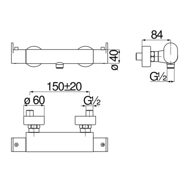 Смеситель для душа Nobili UP черный (UP94030BM) Смеситель для душа Nobili UP черный (UP94030BM)