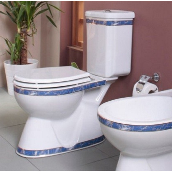 Бачок для унитаза Creavit Y.Goller белый/синий (YG420.000V0)