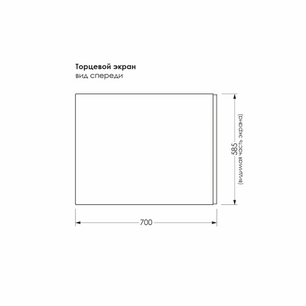 Экран торцевой для ванны Melodia Blues Black 70 (MPL012700bk)