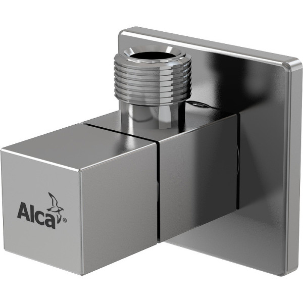 Угловой вентиль Alcaplast 1/2"3/8" квадратный хром (ARV002)
