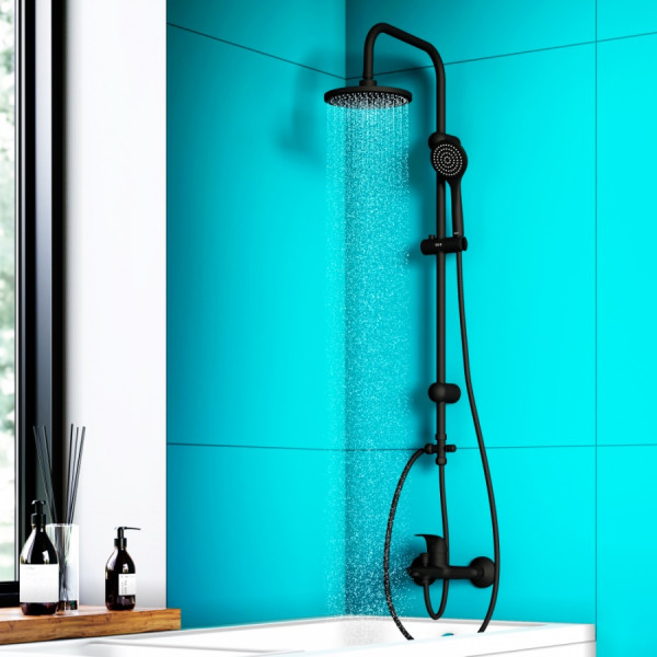 Душевой гарнитур Dorff Comfort с душевым набором черный (D0708000BL)