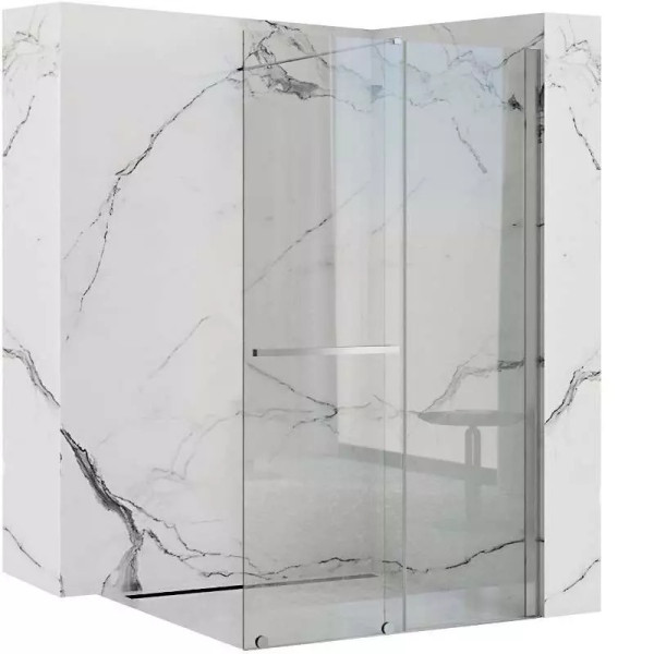 Душевое ограждение Rea Cortis 100x199,5 стекло прозрачное, профиль хром, прозрачная (REA-K7210) Душевое ограждение Rea Cortis 100x199,5 стекло прозрачное, профиль хром, прозрачная (REA-K7210)