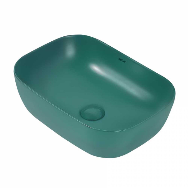 Раковина накладная Abber Rechteck темно-зеленая матовая (AC2200MBG) Раковина накладная Abber Rechteck темно-зеленая матовая (AC2200MBG)