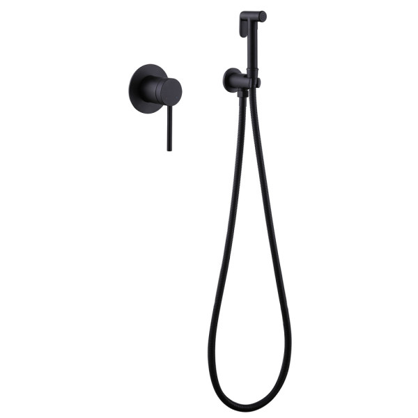 Смеситель с гигиеническим душем Abber Emotion черный матовый (AF8825B)