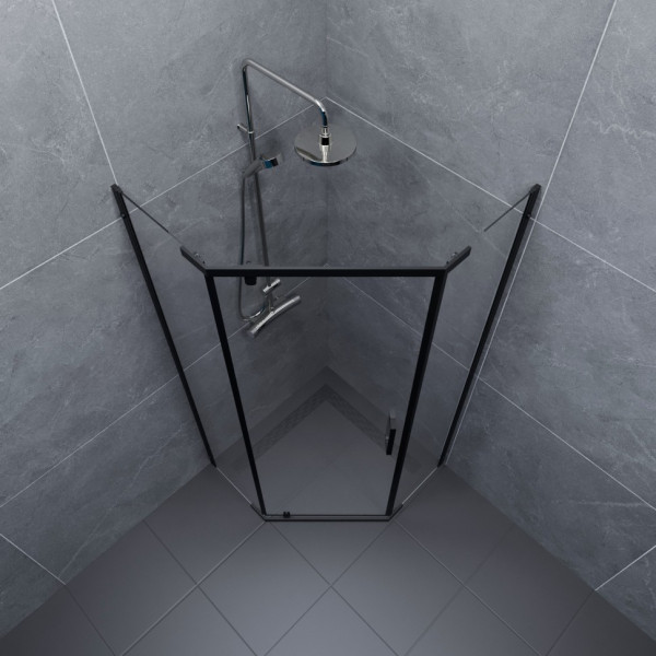 Душевой уголок Triton Дека 90x90 стекло прозрачное, профиль черный (DK347) Душевой уголок Triton Дека 90x90 стекло прозрачное, профиль черный (DK347)