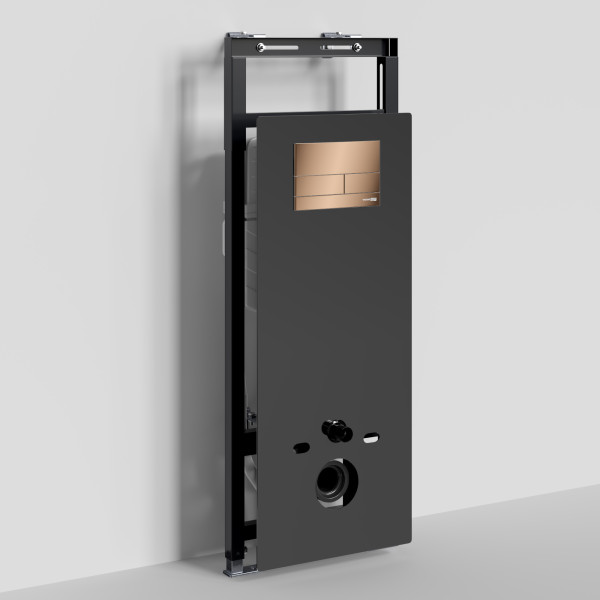 Инсталляция для унитаза WasserKRAFT Salm с клавишей смыва золото розовое (27TLT.010.ME.BL.RG04)