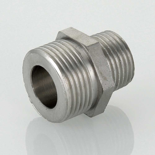 Ниппель переходной Valtec 1/2"*3/4" (нерж.ст.) (VTi.580.I.0504)