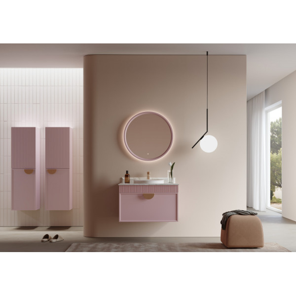 Тумба подвесная Orka Molino 820x550x530 с раковиной розовый матовый (5004612)